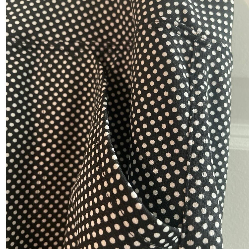Vtg JoyFit Black White Polka Dots Golf Skort Magenta Spandex Shorts Size Large